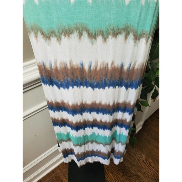 Neiman Marcus Women Multicolor Viscose Halter Neck Sleeveless Long Maxi Dress XS - Picture 4 of 11